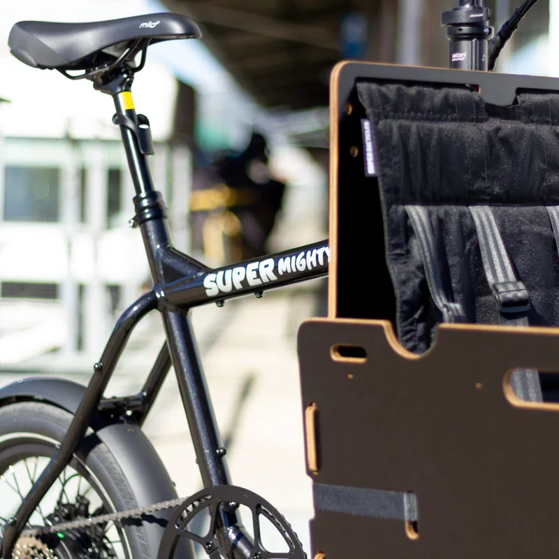 Detailaufnahme Super Mighty Lastenrad in Hamburg